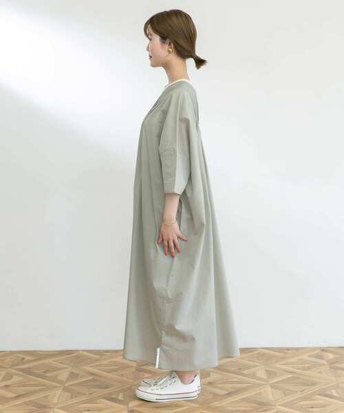 UR Lab.（アーバンリサーチラボ）の「カフタンワンピース（ワンピース・レディース・ブラック/オフホワイト/グリーン系その他・FREE）」の17枚目の写真