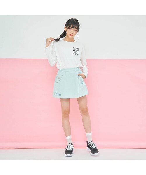 algy（アルジー）の「カラーラップキュロット（その他パンツ・キッズ・ミント/サックスブルー/ラベンダー・X-SMALL/SMALL/XX-SMALL/MEDIUM/XXX-SMALL）」の4枚目の写真