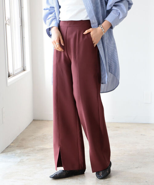 BeAMS DOT(ビームスドット)の「【WEB限定】BeAMS DOT / スリット ワイド パンツ(その他パンツ・レディース・ブラック/イエロー/レッド系その他7・FREE)」の3枚目の写真