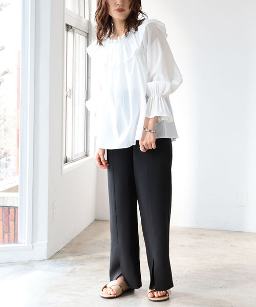 BeAMS DOT(ビームスドット)の「【WEB限定】BeAMS DOT / スリット ワイド パンツ(その他パンツ・レディース・ブラック/イエロー/レッド系その他7・FREE)」の20枚目の写真