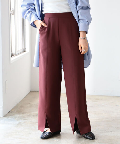 BeAMS DOT(ビームスドット)の「【WEB限定】BeAMS DOT / スリット ワイド パンツ(その他パンツ・レディース・ブラック/イエロー/レッド系その他7・FREE)」の4枚目の写真