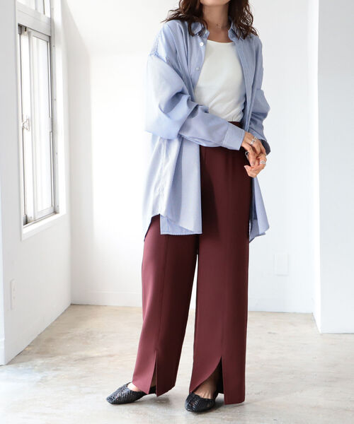 BeAMS DOT(ビームスドット)の「【WEB限定】BeAMS DOT / スリット ワイド パンツ(その他パンツ・レディース・ブラック/イエロー/レッド系その他7・FREE)」の18枚目の写真