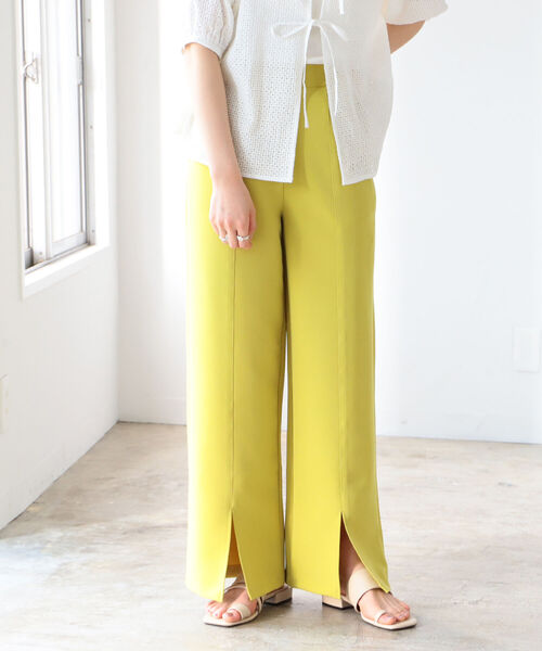 BeAMS DOT(ビームスドット)の「【WEB限定】BeAMS DOT / スリット ワイド パンツ(その他パンツ・レディース・ブラック/イエロー/レッド系その他7・FREE)」の12枚目の写真