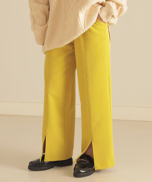 BeAMS DOT(ビームスドット)の「【WEB限定】BeAMS DOT / スリット ワイド パンツ(その他パンツ・レディース・ブラック/イエロー/レッド系その他7・FREE)」の7枚目の写真