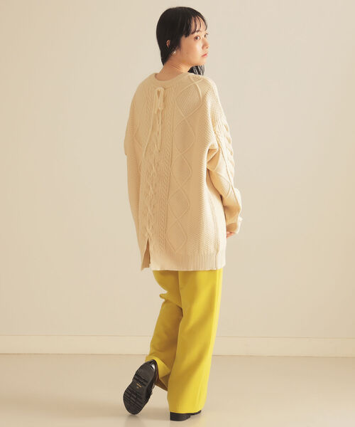 BeAMS DOT(ビームスドット)の「【WEB限定】BeAMS DOT / スリット ワイド パンツ(その他パンツ・レディース・ブラック/イエロー/レッド系その他7・FREE)」の19枚目の写真
