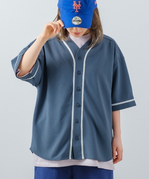 improves（インプローブス）の「アムンゼン オーバーサイズ ベースボールシャツ（シャツ/ブラウス・メンズ・チャコール/ブルーグレー/オフホワイト/グリーン・LARGE/MEDIUM）」の2枚目の写真