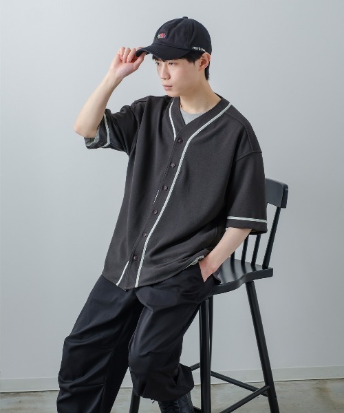 improves（インプローブス）の「アムンゼン オーバーサイズ ベースボールシャツ（シャツ/ブラウス・メンズ・チャコール/ブルーグレー/オフホワイト/グリーン・LARGE/MEDIUM）」の15枚目の写真