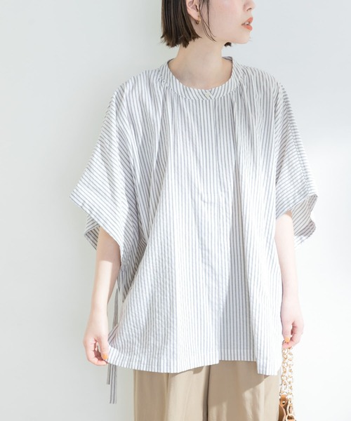 F by ROSSO(エフバイロッソ)の「F by ROSSO ポンチョシャツブラウス(シャツ/ブラウス・レディース・ブラック/オフホワイト/ブルー・FREE)」の15枚目の写真