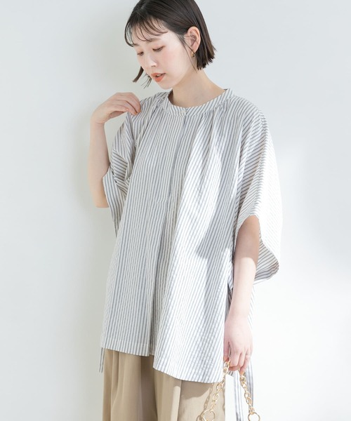 F by ROSSO(エフバイロッソ)の「F by ROSSO ポンチョシャツブラウス(シャツ/ブラウス・レディース・ブラック/オフホワイト/ブルー・FREE)」の17枚目の写真