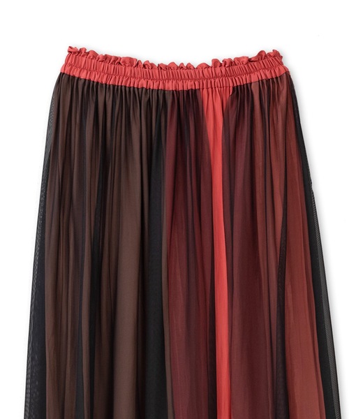 La SRIC（ラスリック）の「La SRIC / 3配色チュールSK（スカート・レディース・ブラック/ネイビー/ピンク/グリーン・38）」の8枚目の写真