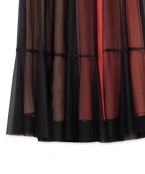 La SRIC（ラスリック）の「La SRIC / 3配色チュールSK（スカート・レディース・ブラック/ネイビー/ピンク/グリーン・38）」の16枚目の写真