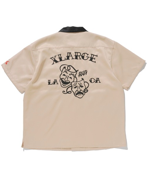 XLARGE（エクストララージ）の「TWO FACE OPEN COLLAR SHIRT（シャツ/ブラウス・メンズ・ブラック/ベージュ/グリーン・S/M/L/XL）」の8枚目の写真