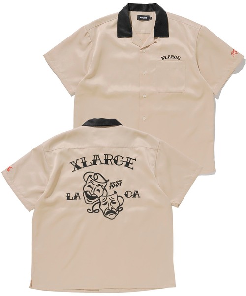 XLARGE（エクストララージ）の「TWO FACE OPEN COLLAR SHIRT（シャツ/ブラウス・メンズ・ブラック/ベージュ/グリーン・S/M/L/XL）」の4枚目の写真