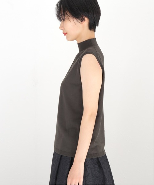 VERMEIL par iena（ヴェルメイユパーイエナ）の「ハイツイスト天竺 ノースリーブプルオーバー（ニット/セーター・レディース・チャコールグレー/ブラウン/グリーン/アイボリー・FREE）」の21枚目の写真