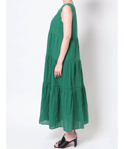 EVRIS（エヴリス）の「コットンレースティアードワンピ（ワンピース・レディース・ホワイト/ブラック/グリーン・FREE）」の19枚目の写真