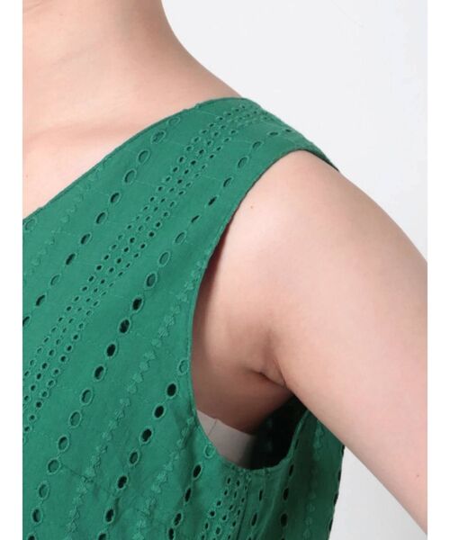 EVRIS（エヴリス）の「コットンレースティアードワンピ（ワンピース・レディース・ホワイト/ブラック/グリーン・FREE）」の22枚目の写真