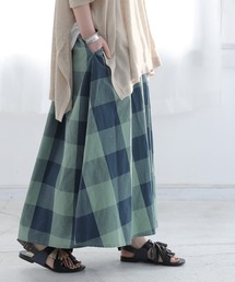 osharewalker | 『ブロックチェックフレアスカート』(スカート)