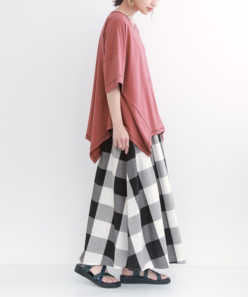 osharewalker（オシャレウォーカー）の「【廃盤】『ブロックチェックフレアスカート』（スカート・レディース・グリーン/ブラック・FREE）」の11枚目の写真