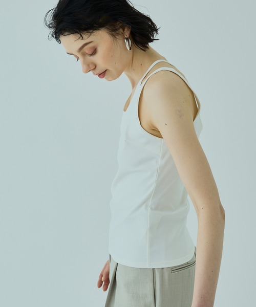 UNITED TOKYO（ユナイテッドトウキョウ）の「バッククロスキャミソール（キャミソール・レディース・ホワイト/ブラック・FREE）」の18枚目の写真