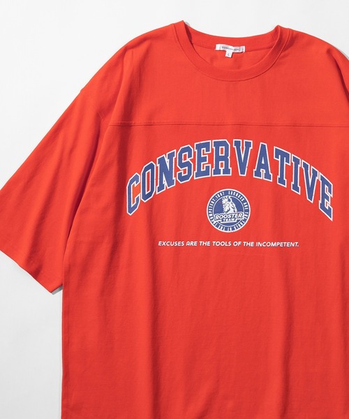 セール ビッグシルエット カレッジロゴ フットボールtシャツ ラバープリントカットソー Tシャツ カットソー Make A Ray メイク ア レイ のファッション通販 Zozotown