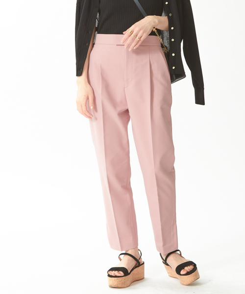 Rouge vif（ルージュヴィフ）の「【XSサイズ展開】ダブルクロススチックパンツ（その他パンツ・レディース・ホワイト/ブラック/ピンク・34/36/38）」の3枚目の写真