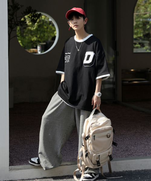 neos（ネオス）の「【neos -addictive design-】ルーズシルエット サガラ刺繍 ロゴ ハーフスリーブ リンガー Tシャツ（Tシャツ/カットソー・メンズ・ブラック/オレンジ/ブルー/グリーン・MEDIUM/LARGE）」の11枚目の写真