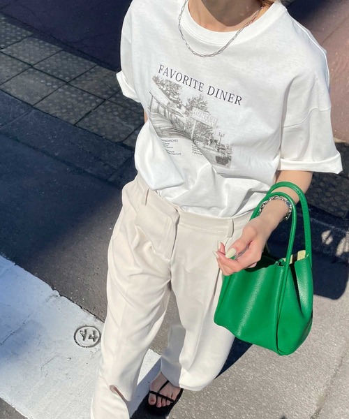 Chillfar(チルファー)の「アソートヴィンテージTシャツ/コットン100%(Tシャツ/カットソー・レディース・ホワイト/ネイビー/クリーム/オートミール/チャコール/グレー系/グレー系1/ベージュ系/アイボリー系/アイボリー系1/アイボリー系2・FREE)」の17枚目の写真