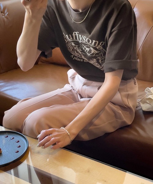 Chillfar(チルファー)の「アソートヴィンテージTシャツ/コットン100%(Tシャツ/カットソー・レディース・ホワイト/ネイビー/クリーム/オートミール/チャコール/グレー系/グレー系1/ベージュ系/アイボリー系/アイボリー系1/アイボリー系2・FREE)」の20枚目の写真