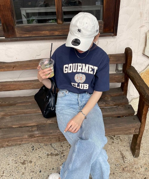 Chillfar(チルファー)の「アソートヴィンテージTシャツ/コットン100%(Tシャツ/カットソー・レディース・ホワイト/ネイビー/クリーム/オートミール/チャコール/グレー系/グレー系1/ベージュ系/アイボリー系/アイボリー系1/アイボリー系2・FREE)」の14枚目の写真