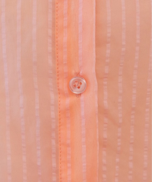 ANGIE(アンジー)の「シアーストライプオーバーシャツ(シャツ/ブラウス・レディース・ブラック/ピンク/ライム/アイボリー・FREE)」の9枚目の写真