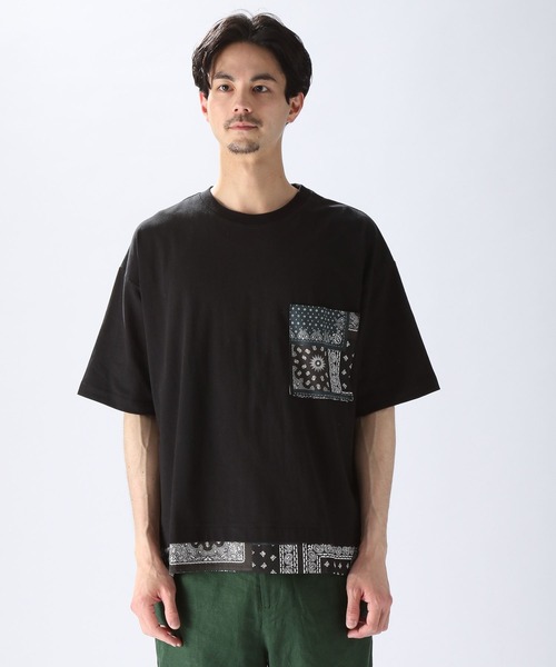 niko and（ニコアンド）の「裾バンダナ切り替えTシャツ（T