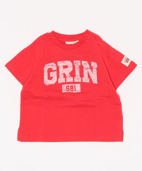 ROUND HOUSE（ラウンドハウス）の「【ROUND HOUSE】カレッジプリントT（80～150cm）（Tシャツ/カットソー・キッズ・レッド/オフホワイト/チャコール・90/100/80/110/120/130/95/140/150）」の3枚目の写真