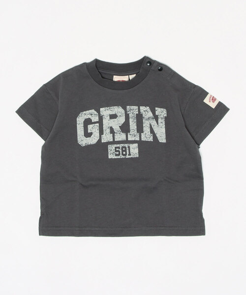 ROUND HOUSE（ラウンドハウス）の「【ROUND HOUSE】カレッジプリントT（80～150cm）（Tシャツ/カットソー・キッズ・レッド/オフホワイト/チャコール・90/100/80/110/120/130/95/140/150）」の2枚目の写真