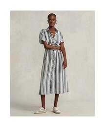 Polo Ralph Lauren ストライプ リネン シャツワンピース POLO RALPH LAUREN（ポロ ラルフ ローレン）の「ストライプド リネン