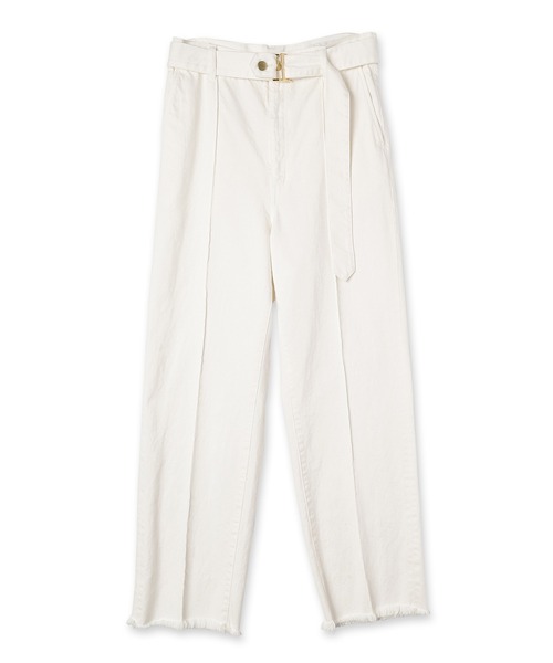 CULLNI ホワイトプリーツスラックス CULLNI ホワイトプリーツスラックス