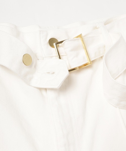 CULLNI(クルニ)の「22-AW-003 / Fringe Wide Denim With Long Belt(デニムパンツ・メンズ・ブラック/ホワイト/インディゴブルー/ブルー・2/1/0)」の13枚目の写真