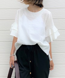 Q | 袖フリルブラウス(シャツ/ブラウス)