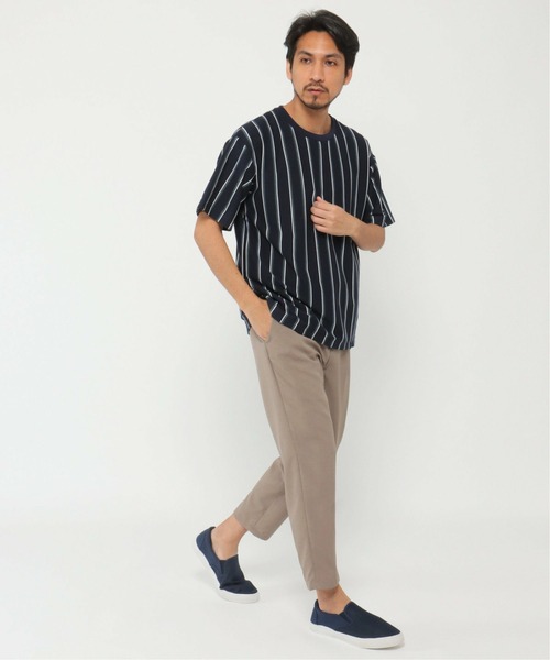 ikka（イッカ）の「ストライプクルーネックTシャツ（Tシャツ