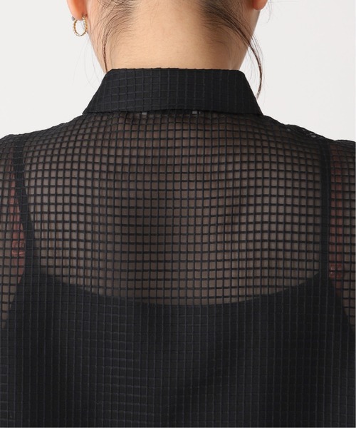 journal standard L'essage(ジャーナルスタンダードレサージュ)の「シアーチェックオープンカラーシャツ(シャツ/ブラウス・レディース・ホワイト/ブラック・FREE)」の20枚目の写真