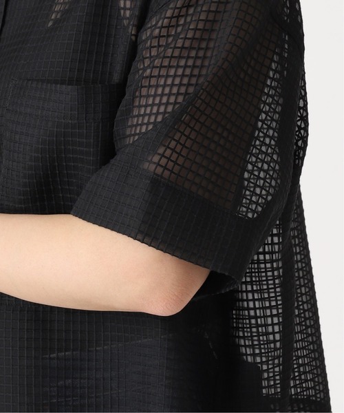 journal standard L'essage(ジャーナルスタンダードレサージュ)の「シアーチェックオープンカラーシャツ(シャツ/ブラウス・レディース・ホワイト/ブラック・FREE)」の15枚目の写真