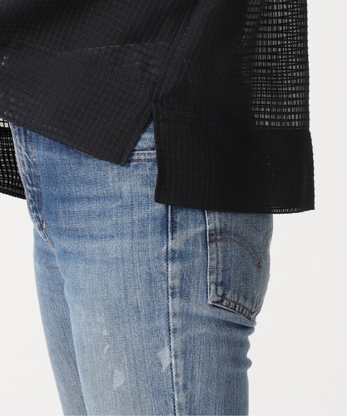 journal standard L'essage(ジャーナルスタンダードレサージュ)の「シアーチェックオープンカラーシャツ(シャツ/ブラウス・レディース・ホワイト/ブラック・FREE)」の9枚目の写真