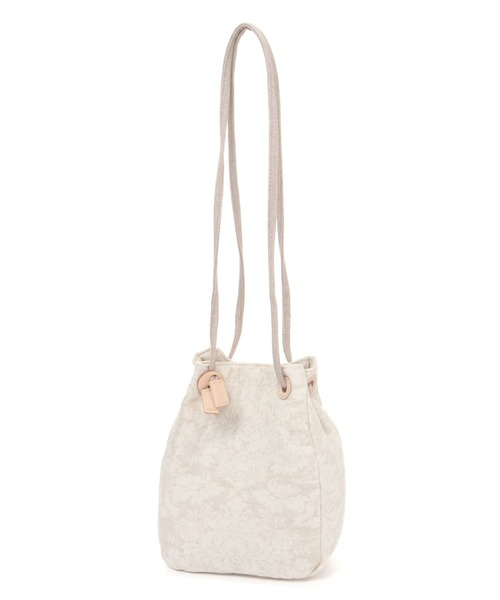 studio CLIP（スタディオクリップ）の「ジャガードアソート巾着バッグ（ショルダーバッグ・レディース・グリーン/キャメル/アイボリー・FREE）」の2枚目の写真