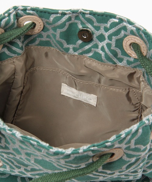 studio CLIP（スタディオクリップ）の「ジャガードアソート巾着バッグ（ショルダーバッグ・レディース・グリーン/キャメル/アイボリー・FREE）」の16枚目の写真