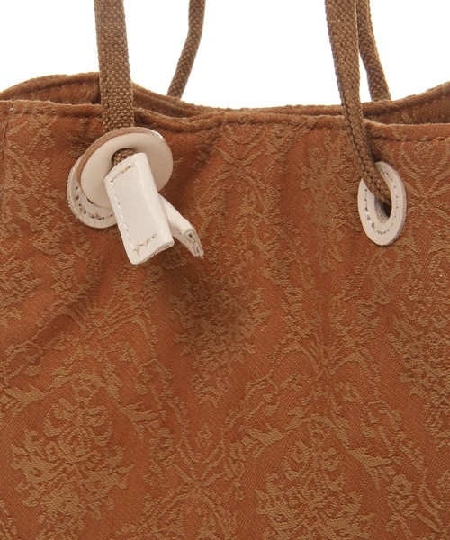 studio CLIP（スタディオクリップ）の「ジャガードアソート巾着バッグ（ショルダーバッグ・レディース・グリーン/キャメル/アイボリー・FREE）」の12枚目の写真