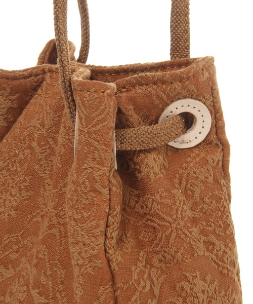 studio CLIP（スタディオクリップ）の「ジャガードアソート巾着バッグ（ショルダーバッグ・レディース・グリーン/キャメル/アイボリー・FREE）」の7枚目の写真