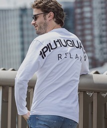 【WEB・直営店限定】1PIU1UGUALE3 RELAX(ウノピゥウノウグァーレトレ リラックス)バックプリントロゴ ベーシックシルエット 長袖Tシャツ クルーネック カットソー