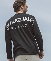 【WEB・直営店限定】1PIU1UGUALE3 RELAX(ウノピゥウノウグァーレトレ リラックス)バックプリントロゴ ベーシックシルエット 長袖Tシャツ クルーネック カットソー
