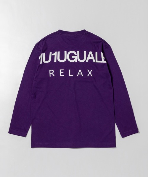 1PIU1UGUALE3 RELAX (ウノピゥウノウグァーレトレ リラックス)の「【WEB・直営店限定】1PIU1UGUALE3 RELAX(ウノピゥウノウグァーレトレ リラックス)バックプリントロゴ ベーシックシルエット 長袖Tシャツ クルーネック カットソー(Tシャツ/カットソー・メンズ・ホワイト/ブラック/パープル/ネイビー/カーキ/ターコイズブルー/トップグレー/ライトピンク/パープル系1/ピンク系1/ネイビー系1/ターコイズブルー系1/カーキ系1/グレー系1/ブラック系1/ホワイト系1・S/M/L/XL/XXL)」の21枚目の写真