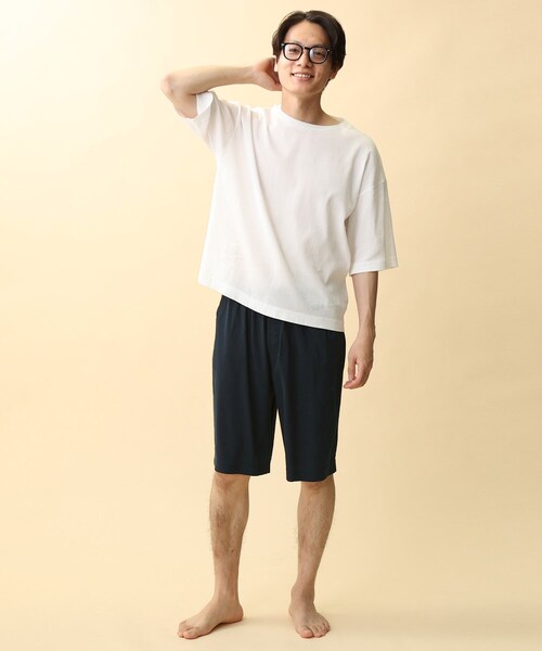 TAKEO KIKUCHI(タケオキクチ)の「◆【ビワコットン】 バスケットパンツ(ルームウェア/パジャマ・メンズ・ネイビー/グレー/ブラック・03/02)」の16枚目の写真