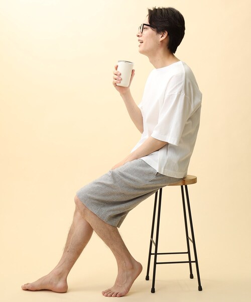 TAKEO KIKUCHI(タケオキクチ)の「◆【ビワコットン】 バスケットパンツ(ルームウェア/パジャマ・メンズ・ネイビー/グレー/ブラック・03/02)」の18枚目の写真
